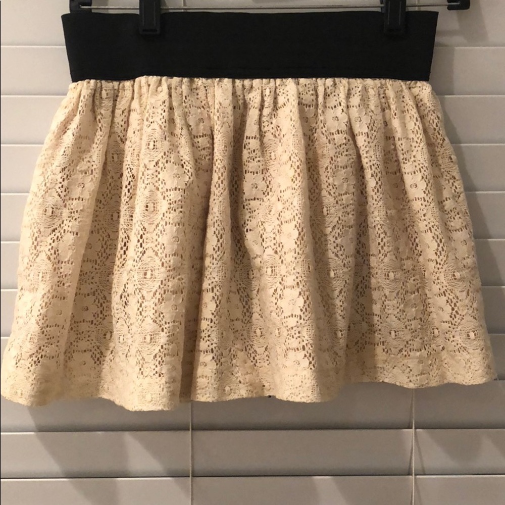 Lace flared skirt